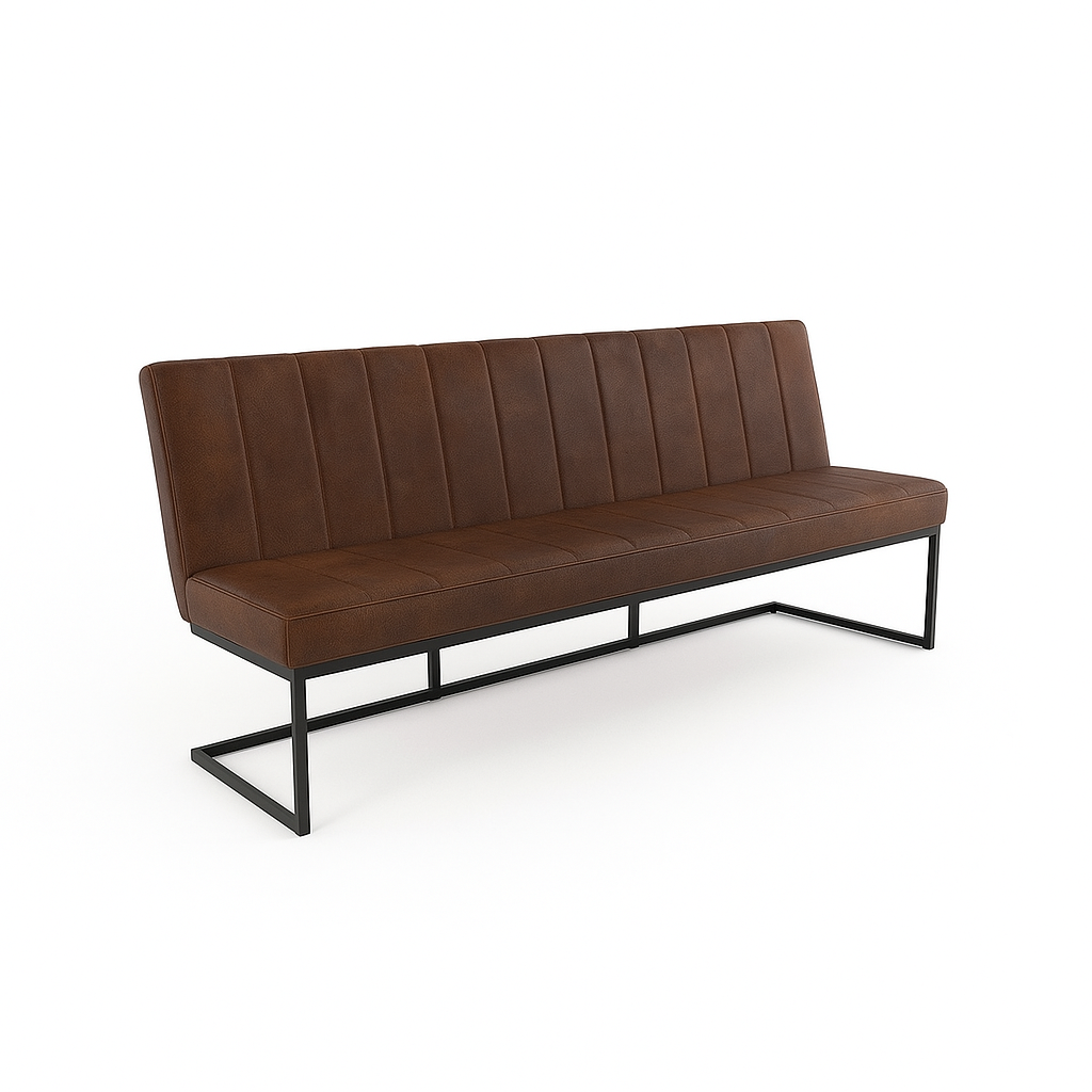 Bancheta piele FLEET OHIO culoare MARO