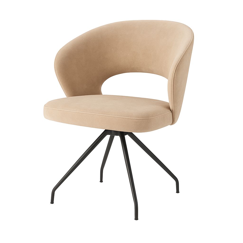 Scaun catifea GRI | model ROSE