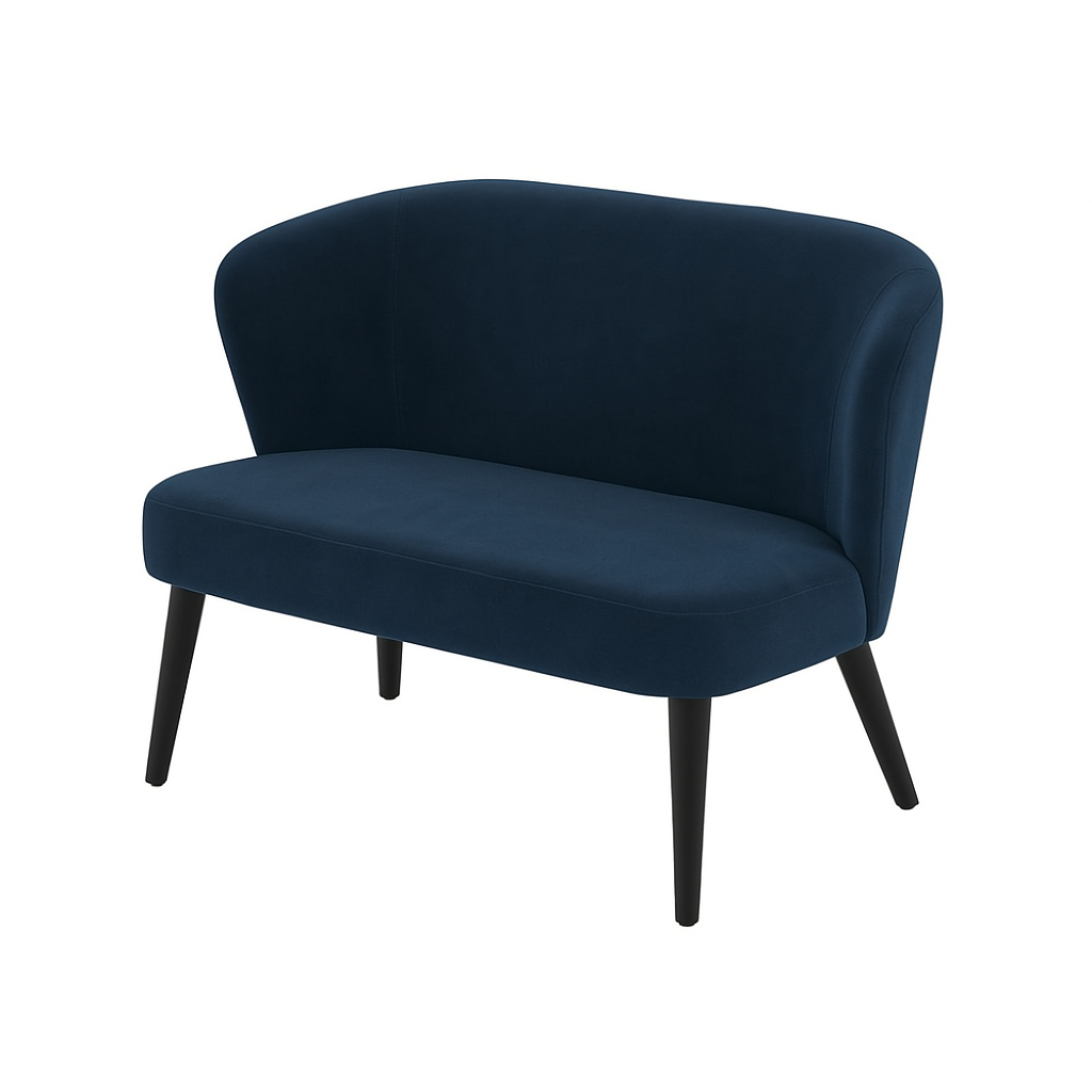 Bancheta catifea LOTUS culoare ALBASTRU