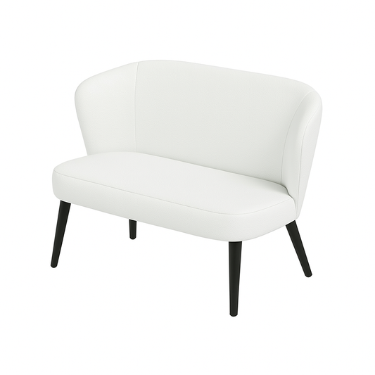 Bancheta piele LOTUS culoare ALB