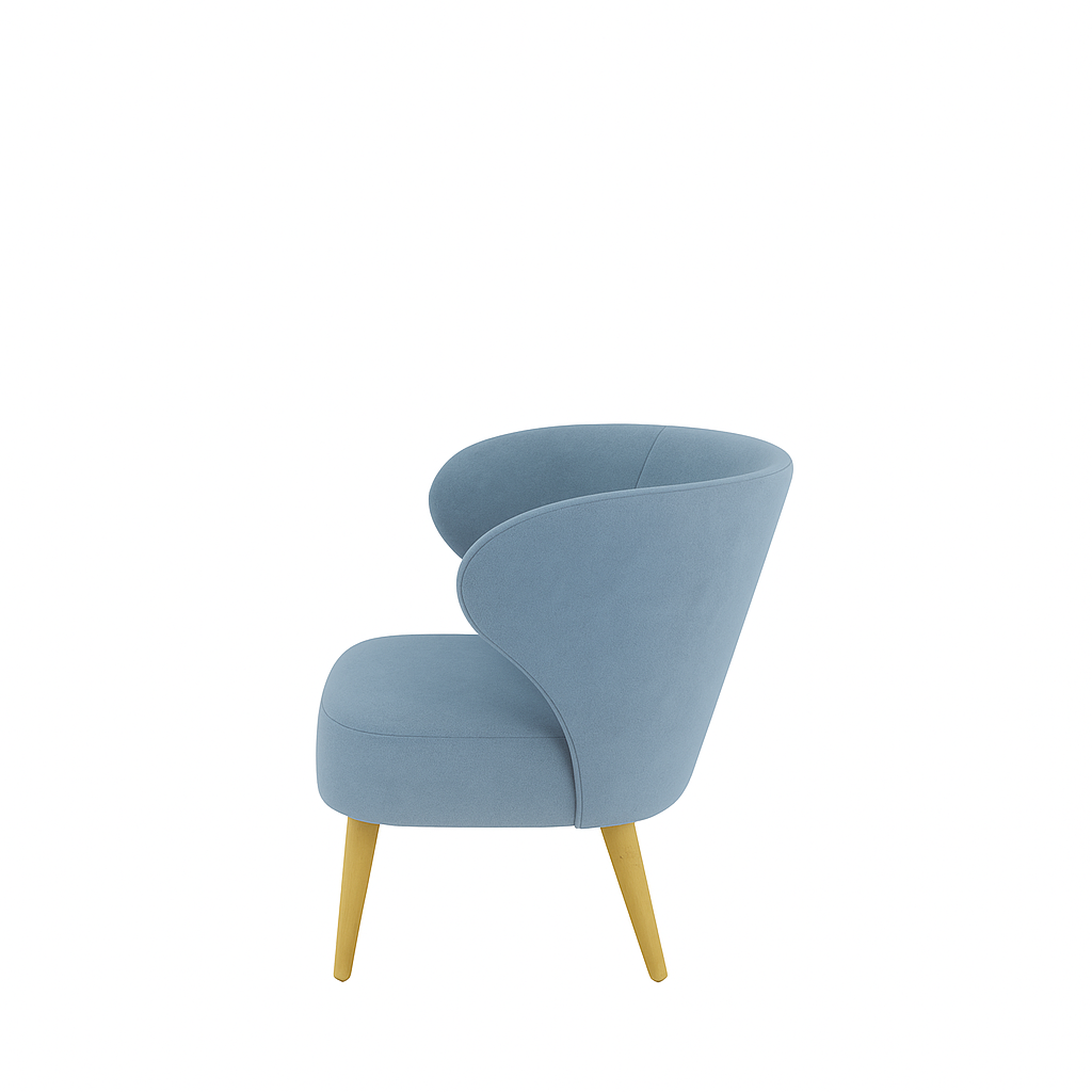 Fotoliu catifea ROZ | model CAPRICE