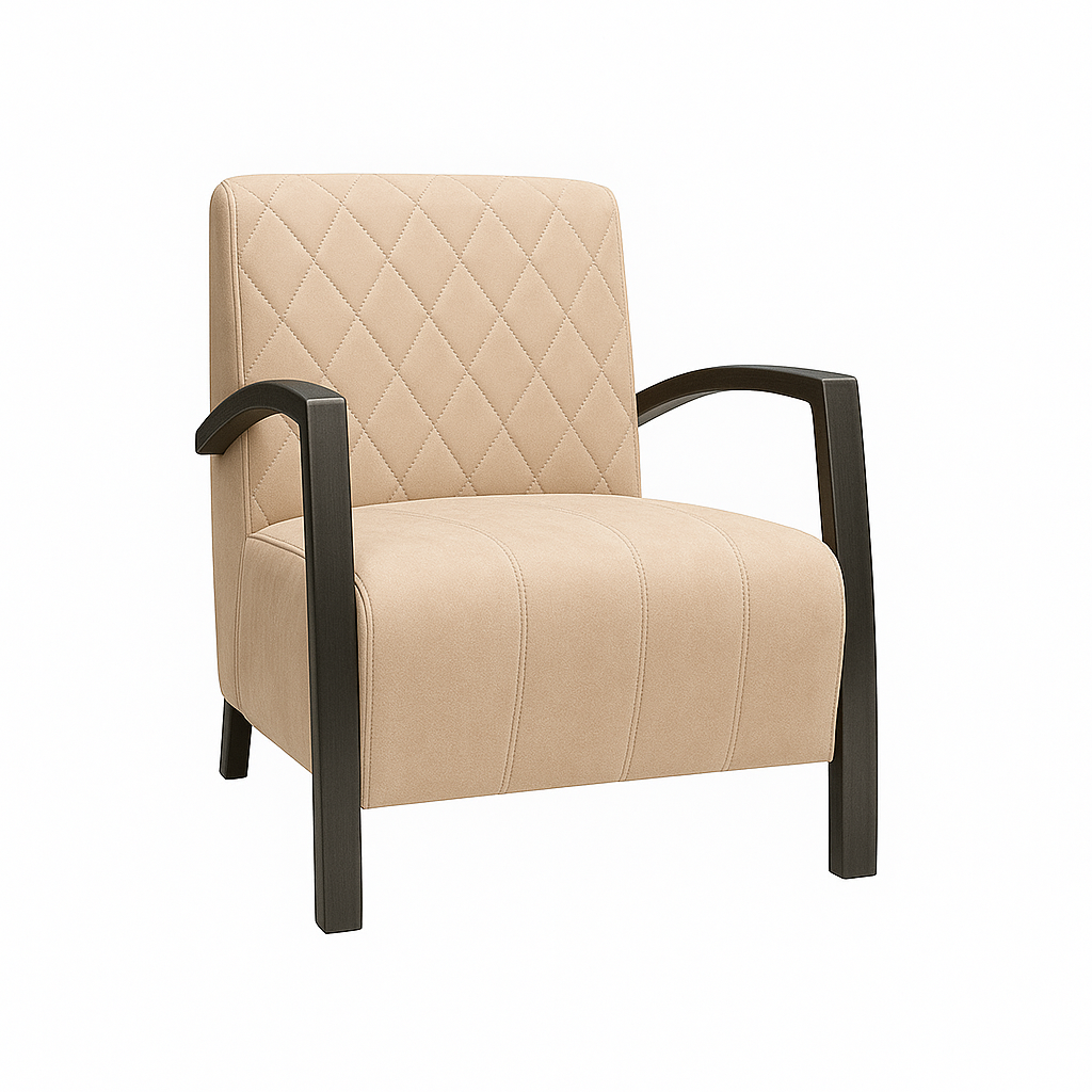 Fotoliu catifea BEJ | model DIAMOND