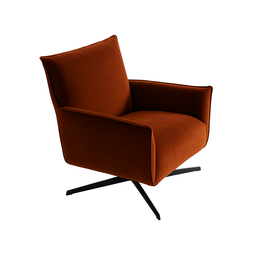 Fotoliu catifea CONFI culoare ROSCAT