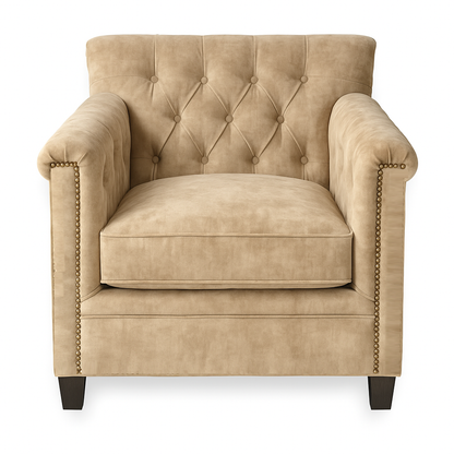 Fotoliu catifea GRI | model TAN