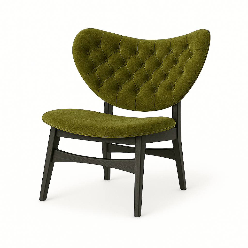 Scaun tip fotoliu catifea VERDE | model SAMUEL