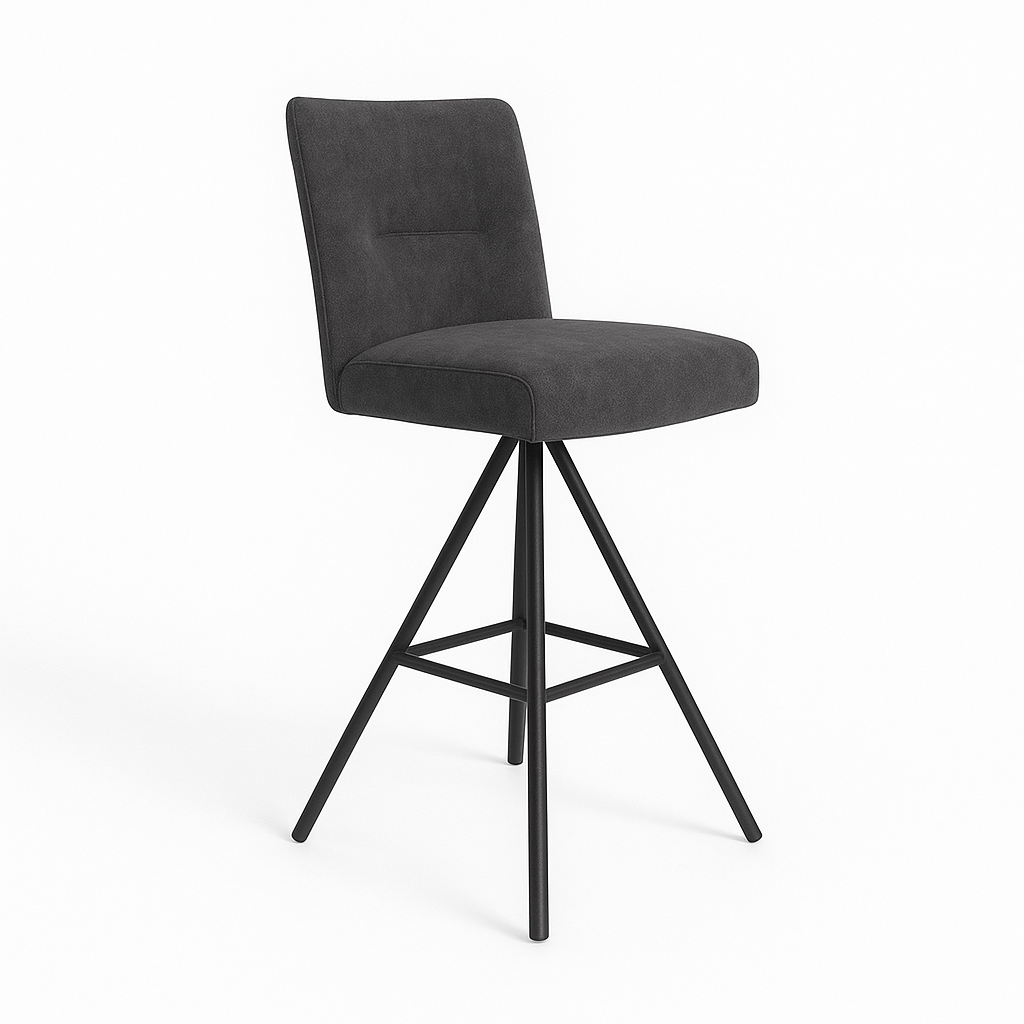 Scaun bar catifea GRI | model INDU