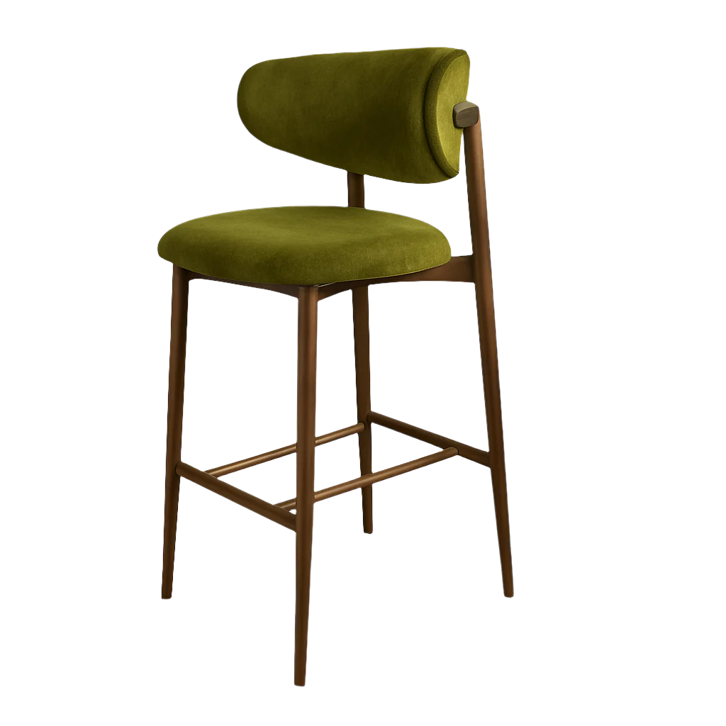 Scaun bar catifea VERDE | model OLE