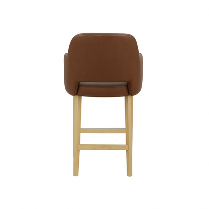 Scaun bar piele naturala BEJ | model APRIL