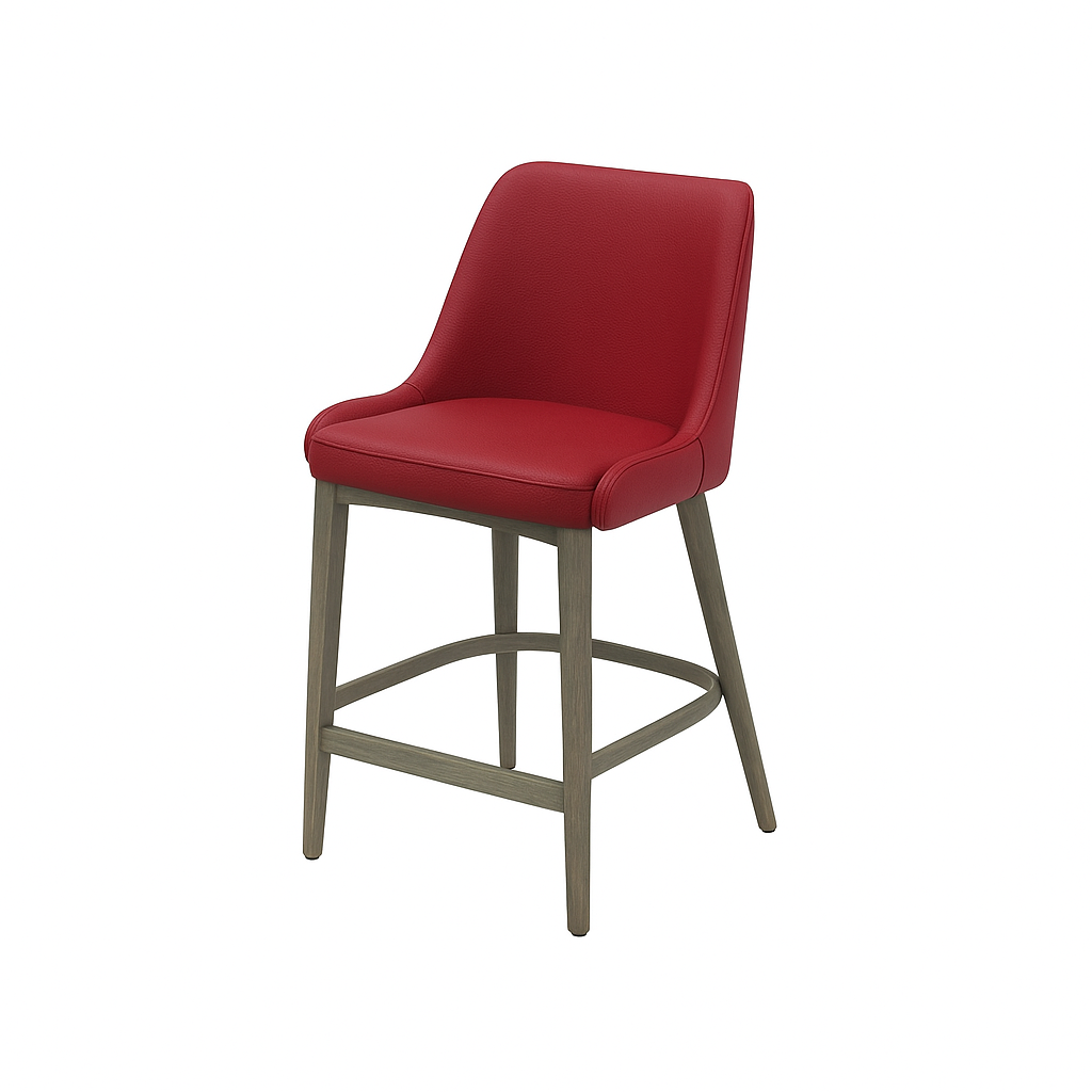 Scaun bar piele VERDE | model GINA