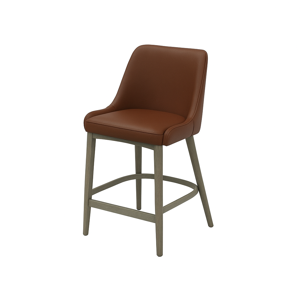 Scaun bar piele GALBENA | model GINA