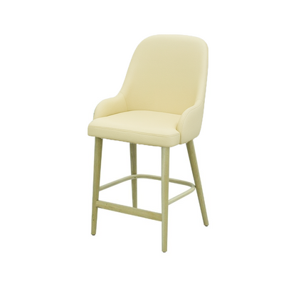 Scaun bar piele naturala BEJ | model ROCCO