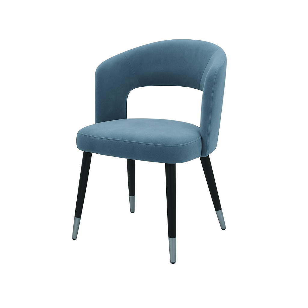 Scaun catifea ALBASTRA | model SANDY