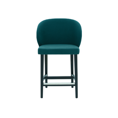Scaun de bar catifea VERDE | model CAPRICE