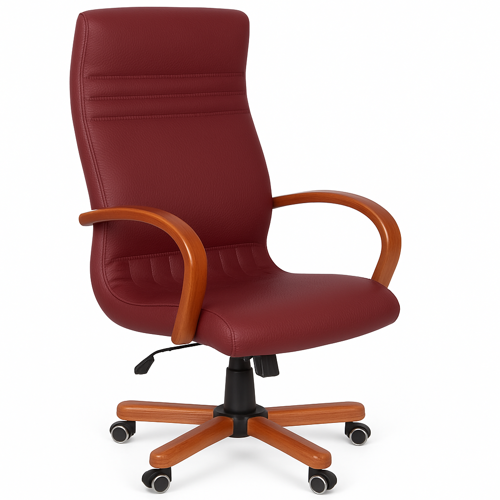 Scaun birou piele NEAGRA | model GOLD P