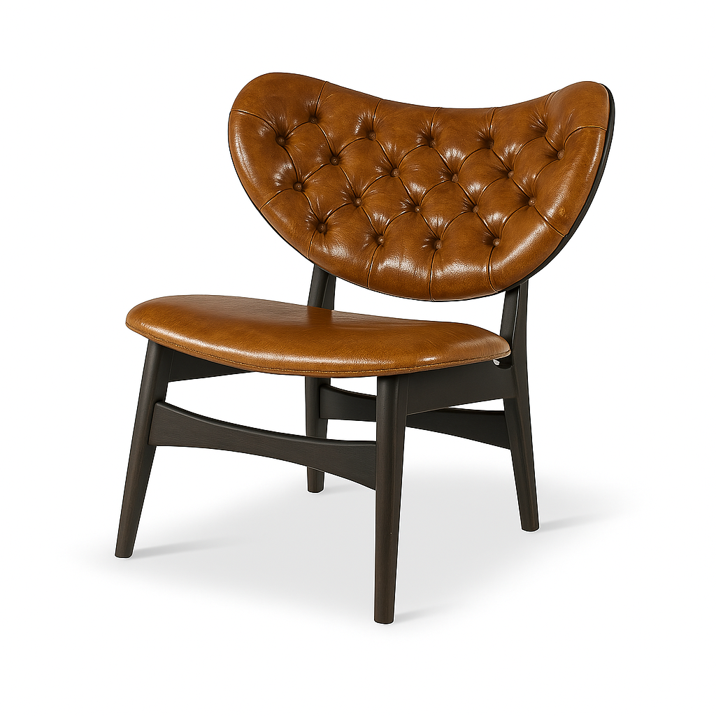 Scaun tip fotoliu piele SAMUEL culoare MARO